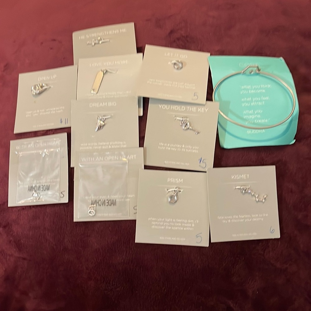 New Origami Owl silver bangle bracelet kit